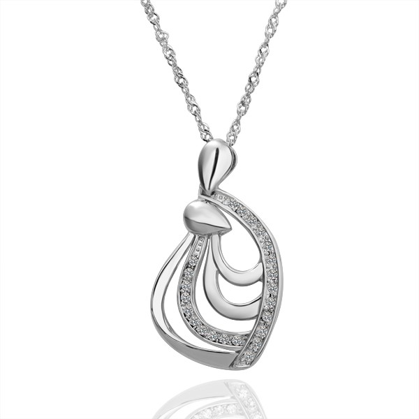 

Classcial 18K Rose Gold/Platinum Plated Heart Pendant Necklaces Genune Austrian Crystal Fashion Costume Women Necklace Jewelry for women