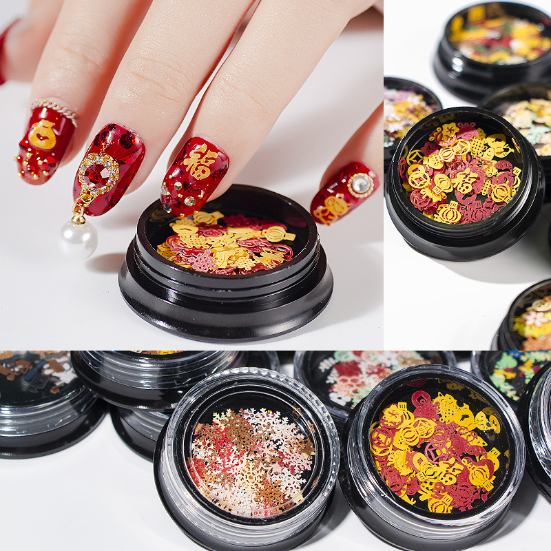 

1 Box DIY Nail Computer Tablet Sticker Decoration Colorful Bowknot Heart Metal Nail Foil For Art Manicure Accessories Patch