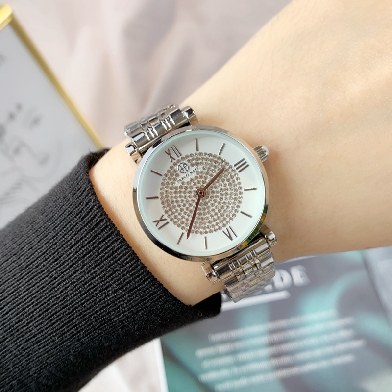 

2020 New Fashion Style Women Watches shinning crystal dial Lady Watch Rose Gold Diamond Steel Luxury Watch High Quality relogies for women, Silver