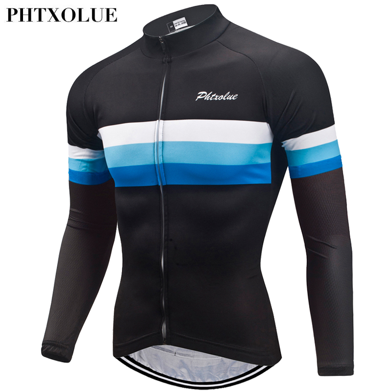 

Phtxolue Cycling Jersey Tops Autumn Winter Thermal Fleece Cycling Clothing Ropa Ciclismo Mtb Bike Jersey Shirt, Autumn winter fleece