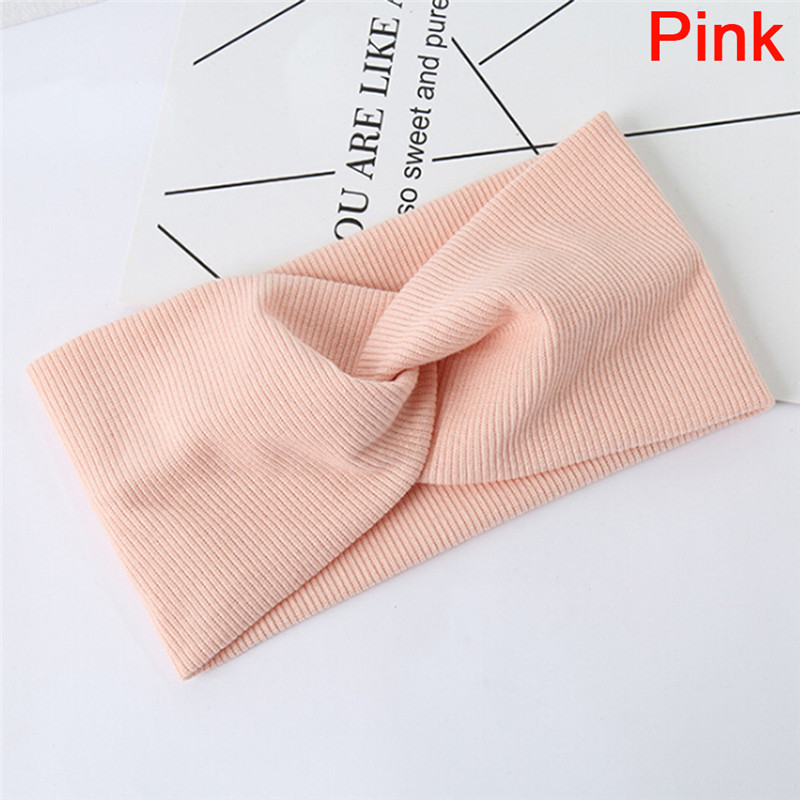 

Women Headband Cross Top Knot Elastic Hair Bands Soft Solid Girls Hairband Hair Accessories Twisted Knotted Headwrap