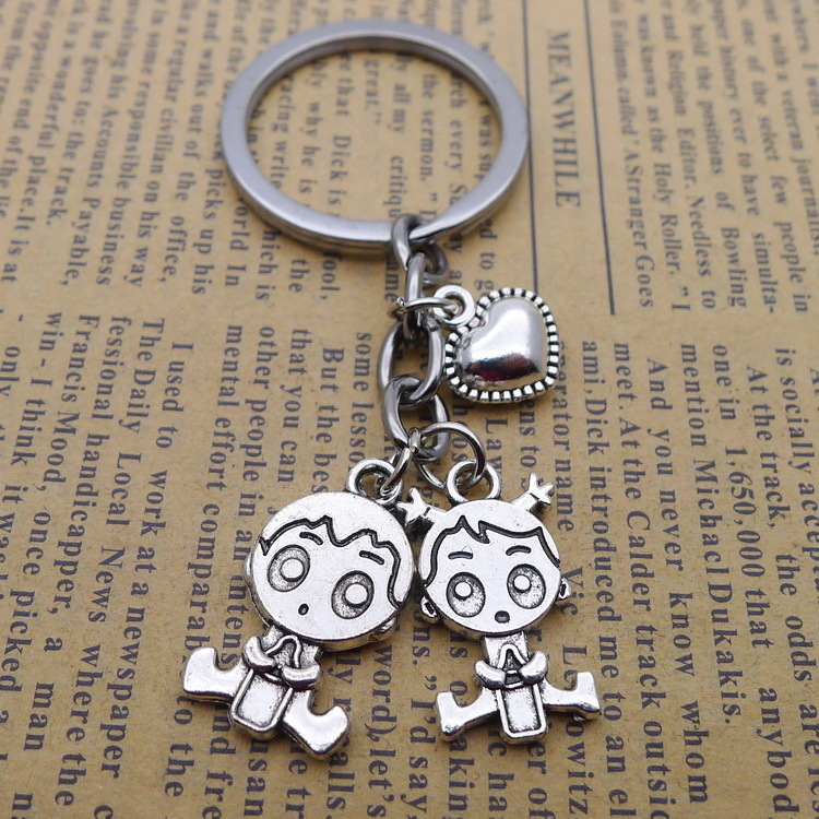 

Alloy Love Angel Qian Woman Key Pendant Buckle Ancient Silver Ornaments Parts