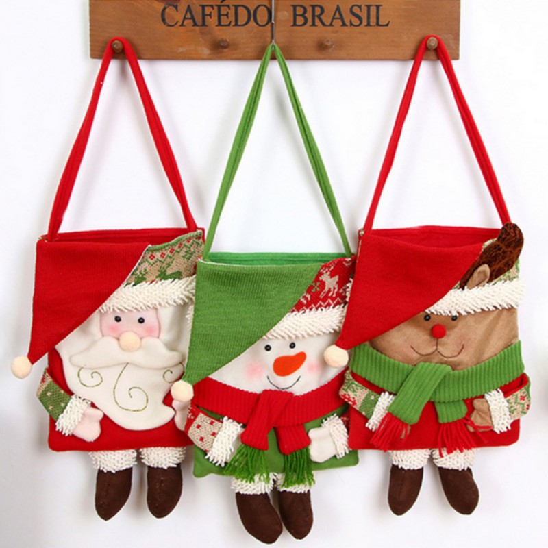

Christmas Gift High-quality Thicken New Christmas Decoration Custom Candy Bag Gift Bag Tote Shopping Storage n