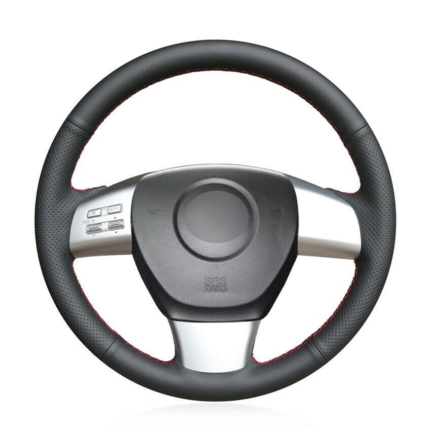 Custom Made bricolage Anti Slip bricolage en cuir noir volant de voiture pour Mazda Couverture 6 2009-2010