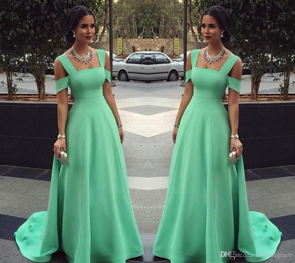 

2019 Cheap Mint Green Evening Dress Spaghetti Simple Long Formal Holiday Wear Prom Party Gown Custom Made Plus Size, Blue