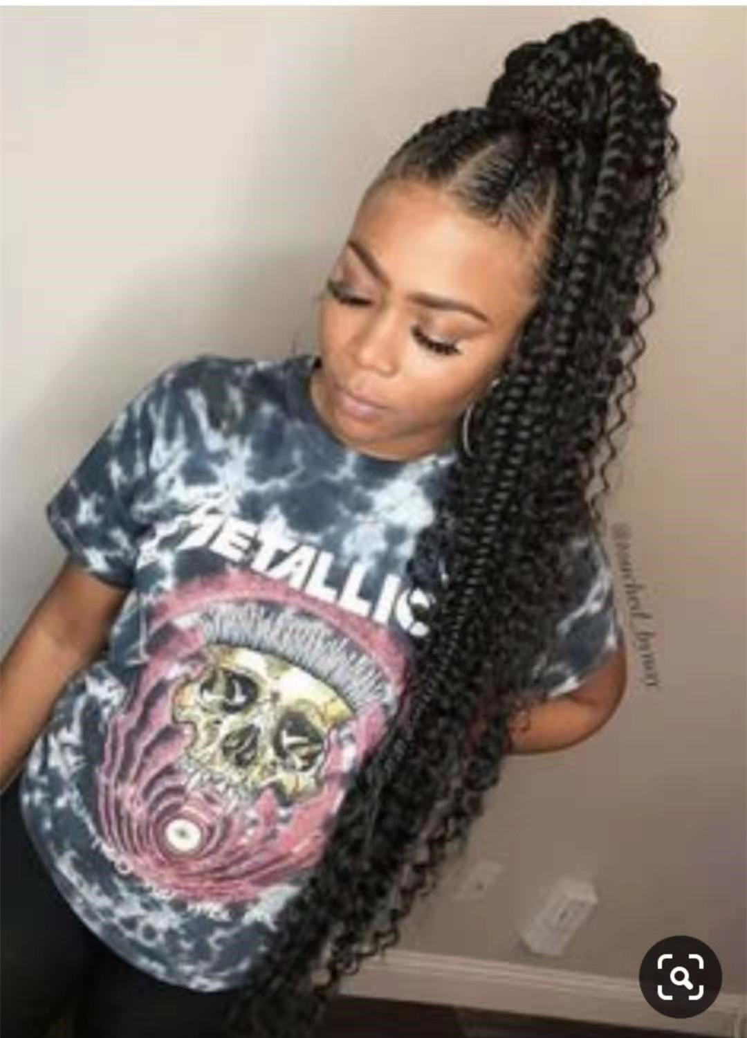 20 Long high curly weave black ponytail For black women drawstring human  hair pony tail extension 20g