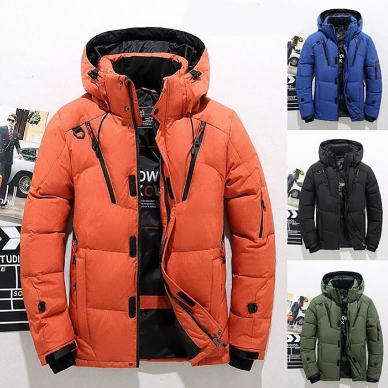 

Winter Jacket Men Hooded Thick Warm Jacket Fashion Warm Outwear Casual Slim Parka Mens Jackets and Coats Mens Overcoat, Green