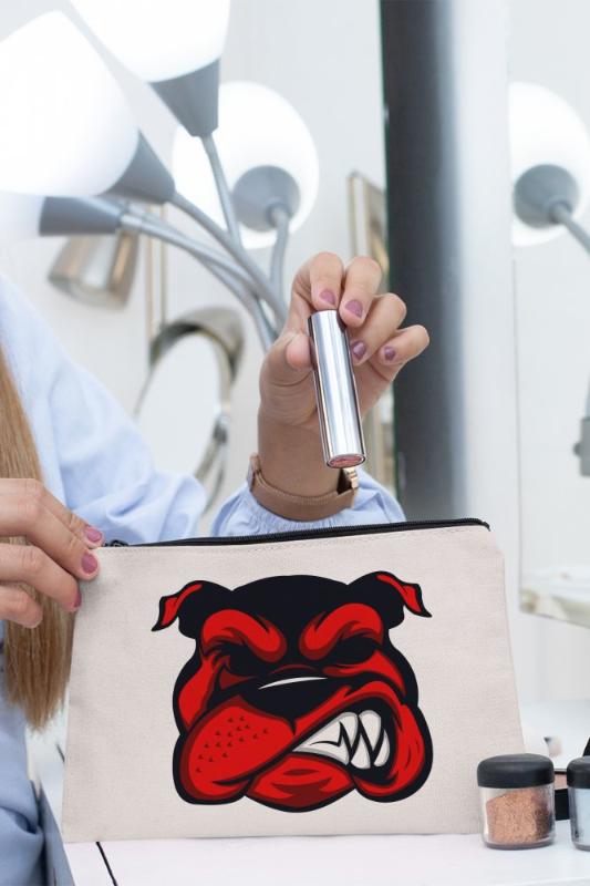 

Angemiel Clutch Red Color Dog Hand Makeup Bag
