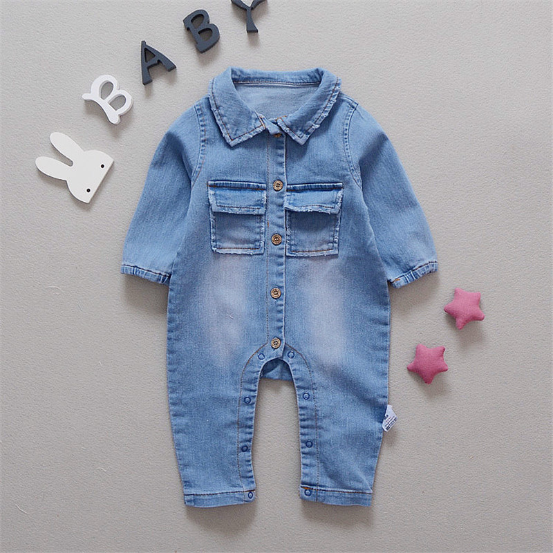 

Baby Romper Soft Denim Fashion Rainbow and Giraffe Styles Infant Clothes Newborn Jumpsuit Babies Boy Girls Costume Cowboy Jeans