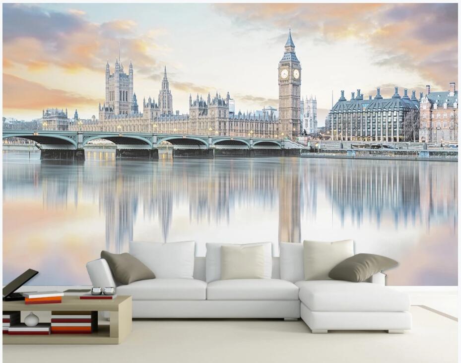 

3d wallpaper custom photo European city architecture bridge beauty background living room home decor 3d wall murals wallpaper for walls 3 d, Non-woven wallpaper