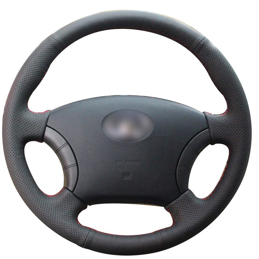 

Black Natural Leather Car Steering Wheel Cover for Great Wall Haval Hover H3 H5 Wingle 3 Wingle 5
