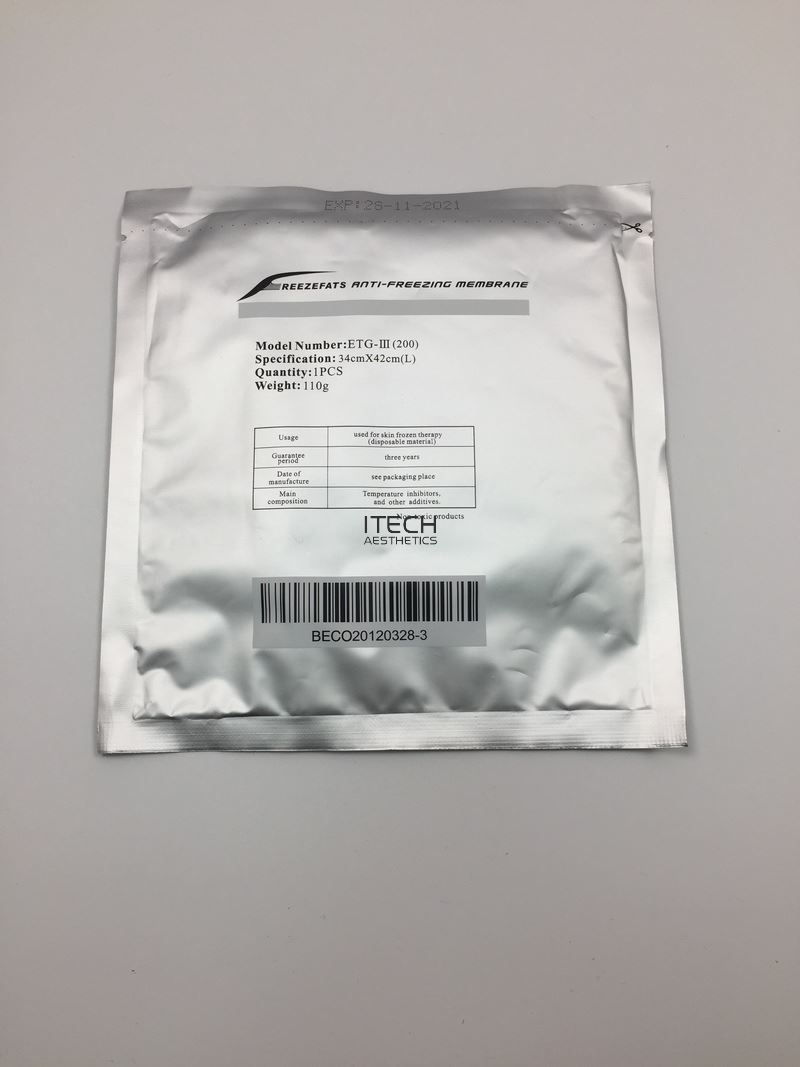 

Anti-freeze Membranes for Cryolipolysis Cryo Antifreeze Membrane for Cryotherapy Gel Pad freezefats 3 size 27*30cm 34*42cm for cryo machine