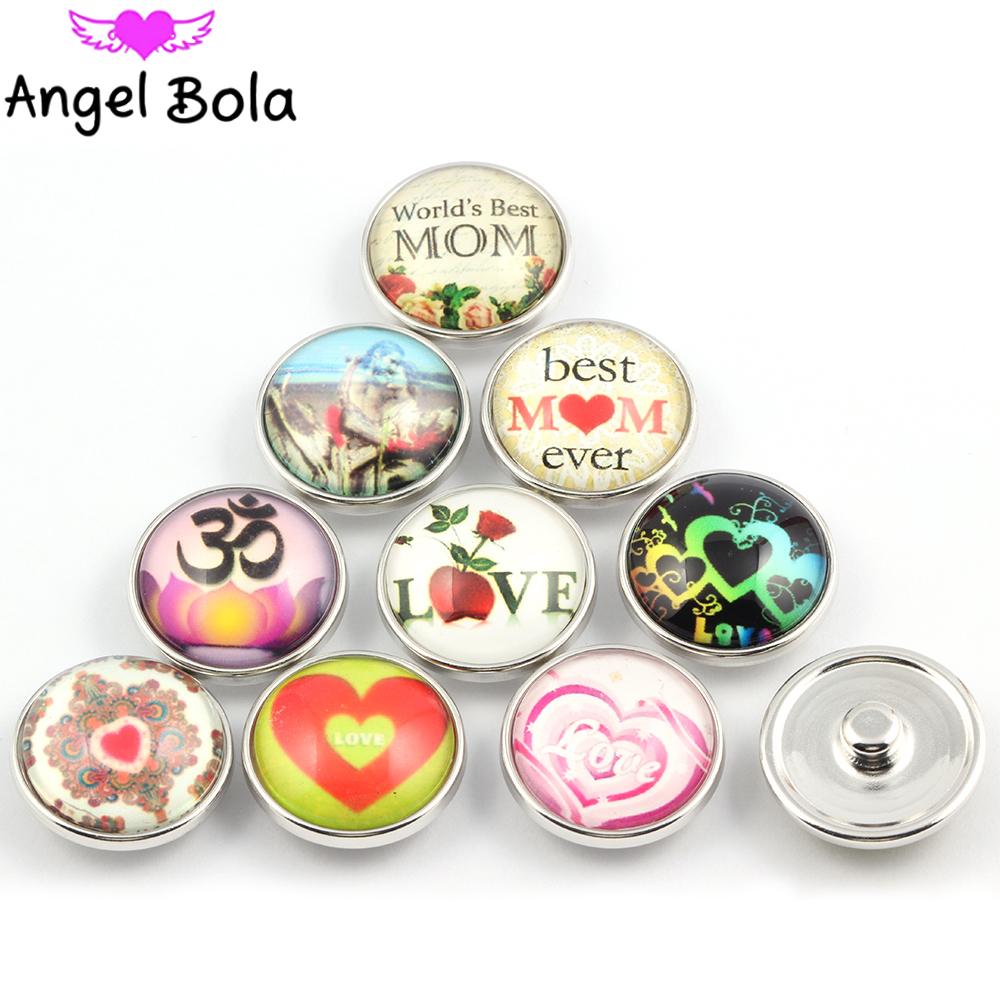 

wholesale 100pcs/Lot bulk lot mix styles Ginger Fashion 18mm Glass crystal diy snaps button Snap Jewelry Brand New, Golden;silver