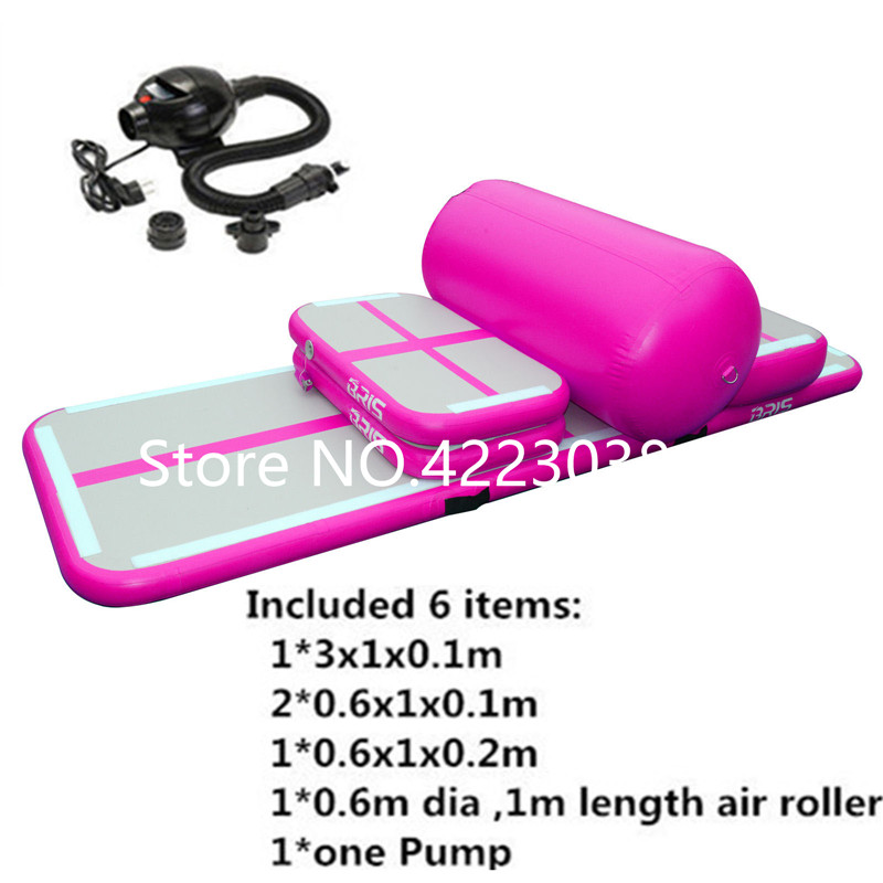 

a set(6 pieces) air sealed dwf inflatable air track for sale,inflatable airtrack gymnastic air mat