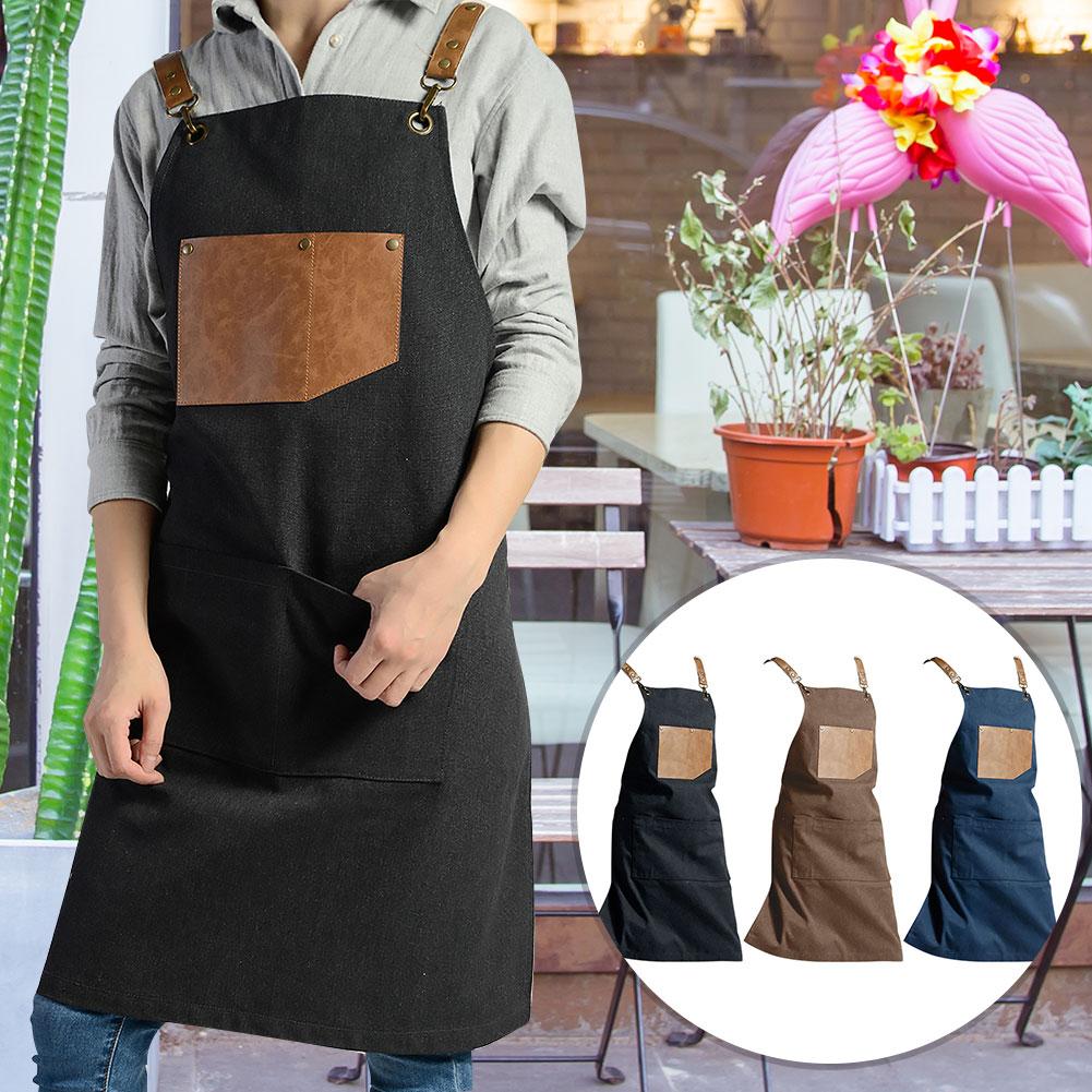 

Home Apron Nordic Apron Cafe Work Clothes With Utility Tools Storage Pockets For Men Women Chef Cooking Kitchen Flower Shop
