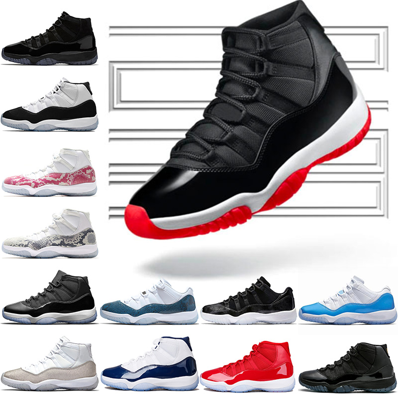 

New Men Women 11 Basketball shoes High 11s Jumpman Space Jam Cap Sneakers bred concord 45 Gamma Blue Low women Trainers Size: 36-47, 24