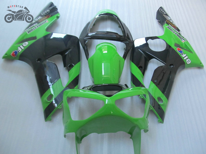 

injection fairings kit for kawasaki zx 6r 636 ninja 03 04 zx6r zx636 2003 2004 zx6r abs plastic green black motorcycle fairings parts, Same as the picture