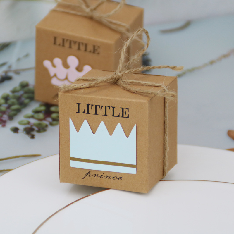 

Packaging Gift Boxes Kraft Paper Candy Dragee Box Wedding Favors Baby Shower Decoration Boy Girl Gender Reveal Party Supplies