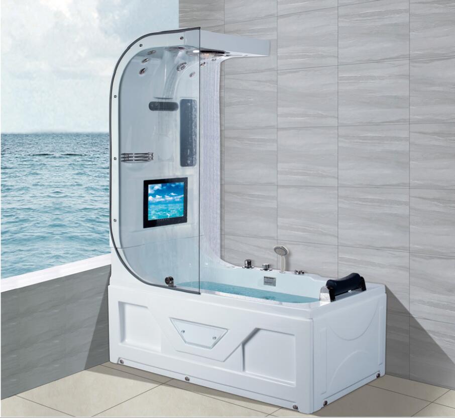 1600mm Whirlpool Waterfall Bathtub Hydromassage Surfing Top Shower TV thermostatic Indoor Tub NS3220-image-500791496