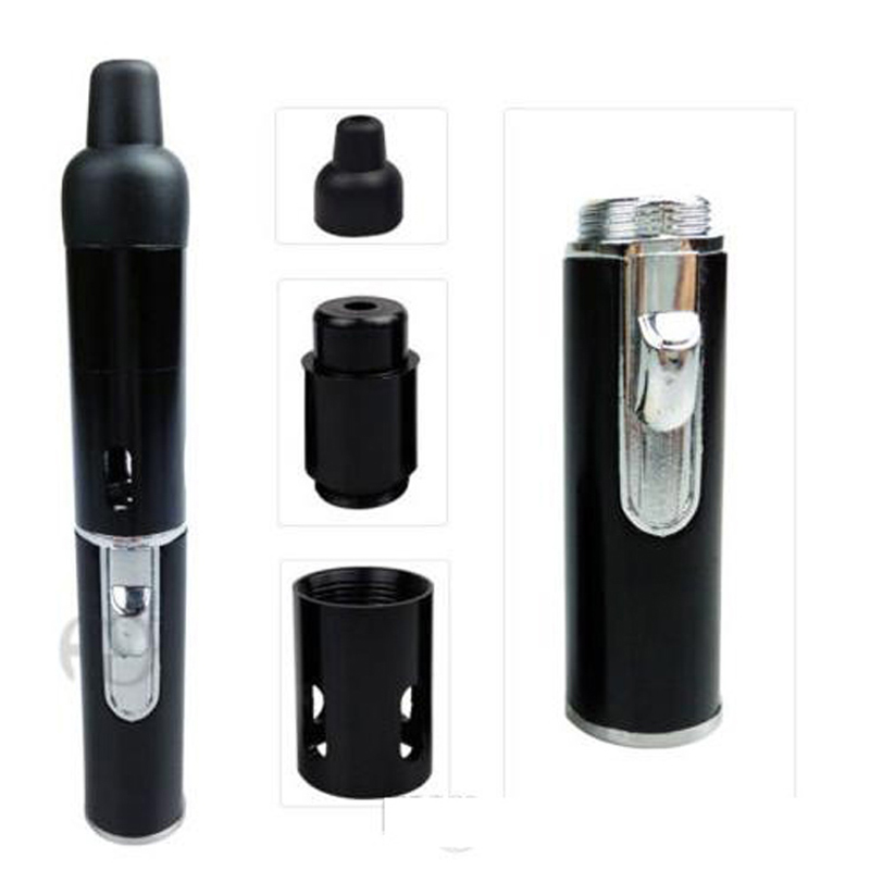 

smoking pipes click n vape vaporizer Mini Herbal Vaporizer Trouch Lighter With Built-in Wind Proof torch butane with stone filter