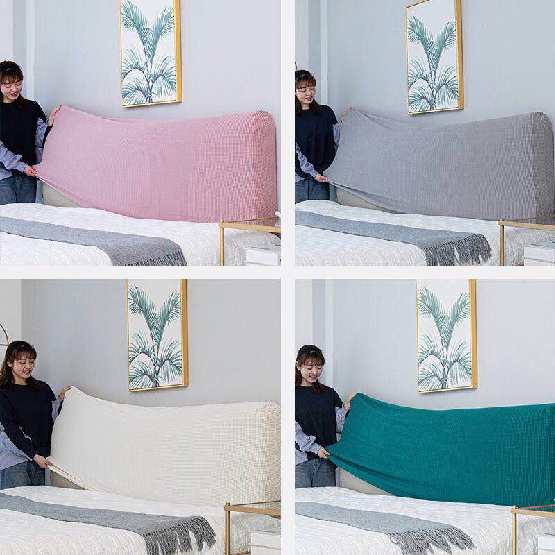

Polar Fleece Fabric All-inclusive Headboard Covers Pink Bedspread Soft Dust Back Protective Elastic Cloth All Wrapped Headboard, Chocolate