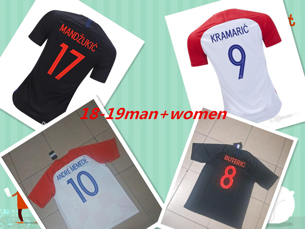 

MODRIC MODRIC 2018 World Cup MANDZUKIC Home re MANDZUKIC Home red away blue Soccer Jersey PERISIC RAKITIC SRNA KOVACIC 18 19 Football Shirts, Black;yellow