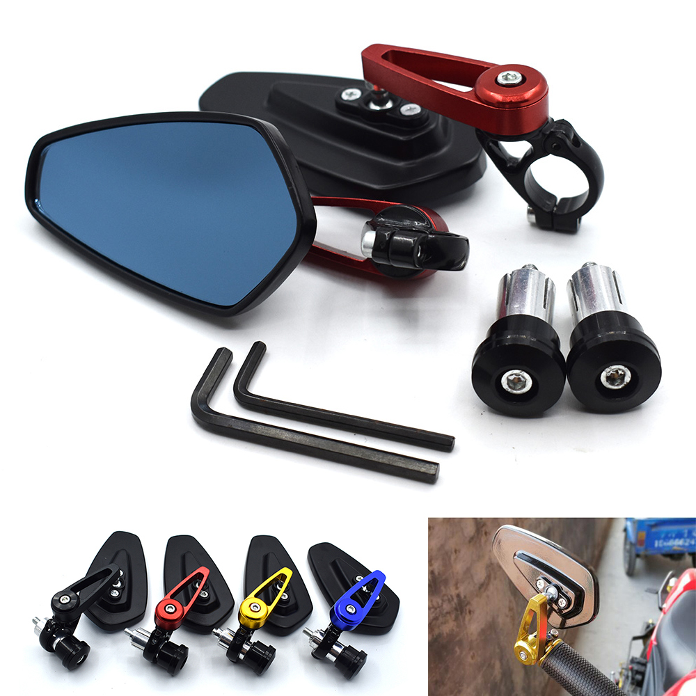 

For Motorcycle rearview mirror Moto aluminum 7/8" 22mm handlebar rod end side mirror motorbik For Yamaha YFZ 350 Banshee
