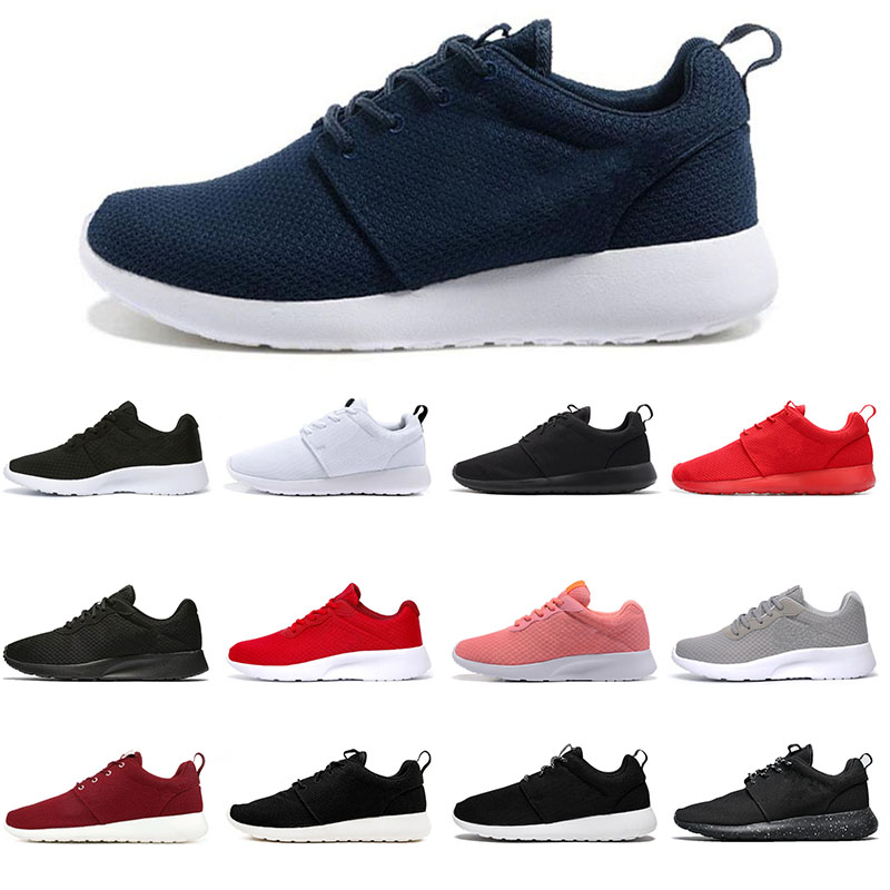 

2019 hotsale london Lightweight Breathable shoes navy blue with white red black dot trainers shoes mens women Sport Sneakers size 36-45, 3.0 triple black