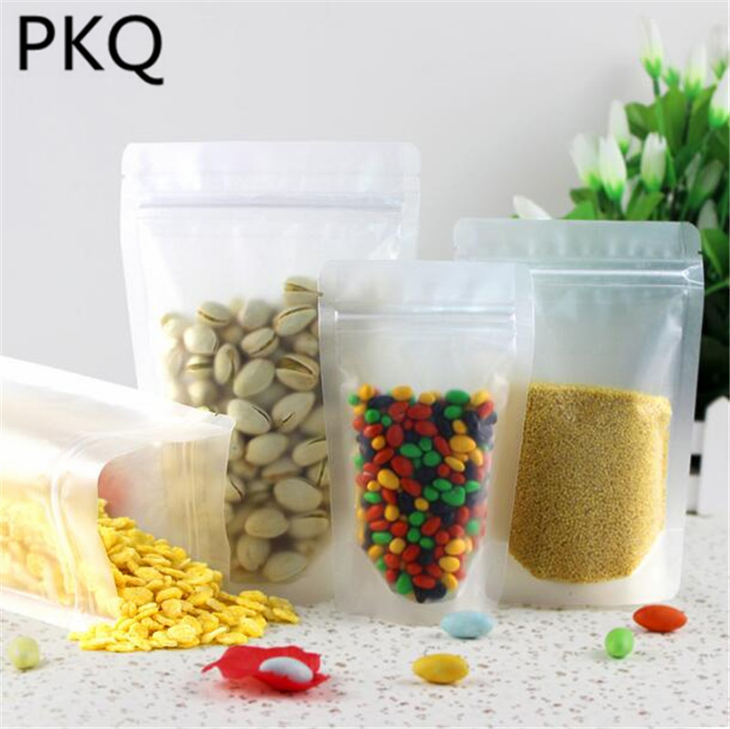 

100pcs High Quality Plastic Packaging Pouch Frosted Bag For Wedding Party Christmas Candy Box 19 Sizes