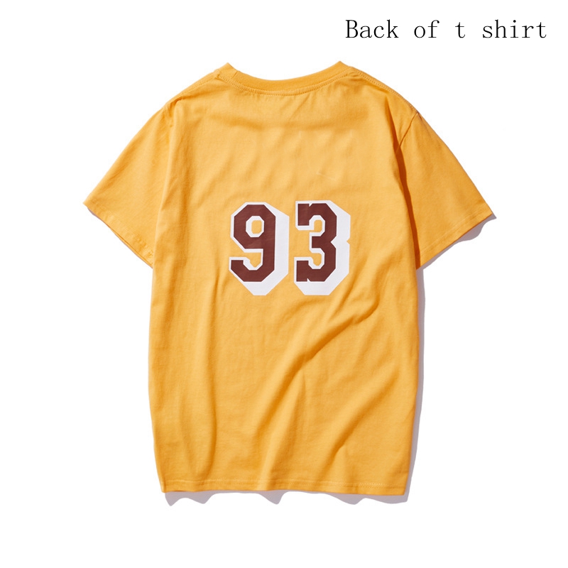 

93 Back Printed Pattern Mens T Shirt Casual Street Youth Man Fashion Street Summer Sport Short Sleeve Cotton Tee Tops Vintage T Shirt, White;black
