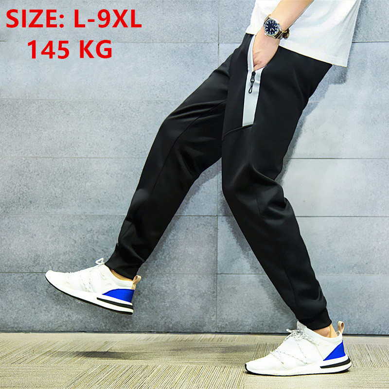 

Joggers Men Hip Hop Jogger Pants Sports Stretched Black Harem Tracksuit Trousers Jogging Summer Plus Size 7XL 8XL 9XL Sweatpants, No.1 pure black