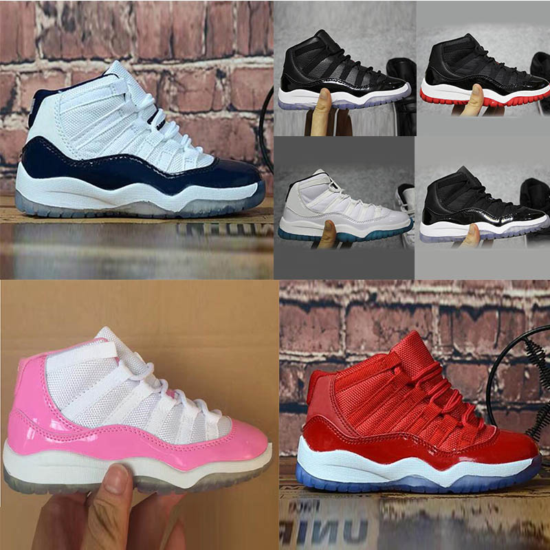 

Bred XI 11S Kids Basketball Shoes Gym Red Infant & Children toddler Gamma Blue Concord 11 trainers boy girl tn sneakers Space Jam Child Kids Eur 28-35, 10