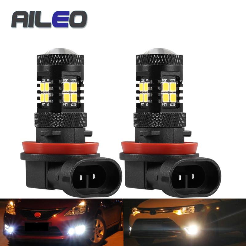 

AILEO 2Pcs H8 H9 H11 9005 9006 H16(JP) HB3 HB4 LED Lamp Super Bright Car Fog Lights 3000K 6000K White Auto Led Bulb