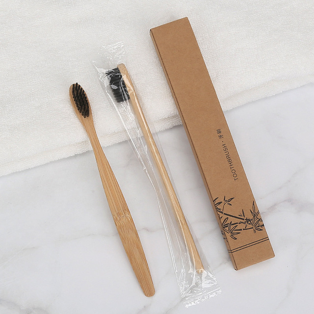 

2019 hot Bamboo Toothbrush Bamboo Charcoal Toothbrush Soft Nylon Capitellum Bamboo Toothbrushes for Hotel Travel Tooth Brush free shipping