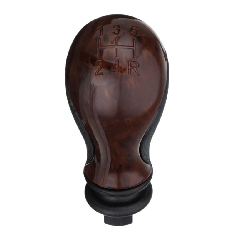 

5 Speed MT Car Gear Shift Knob Peach Wood Styling Lever Shifter for Speed Handball