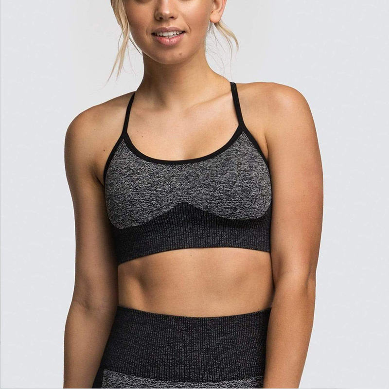 

Quick-drying gym no steel ring yoga vest underwear beauty back professional outdoor sports running seamless fitness yoga bra, Black