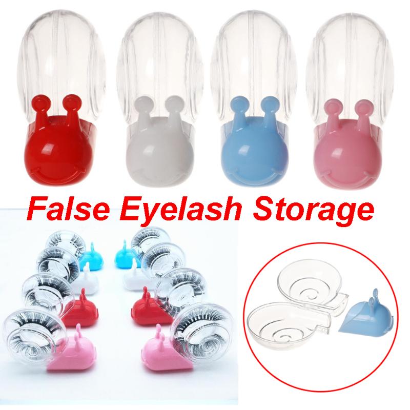 

5/10Pcs Cute Snail Shape Eyelash Packing Box Unisex Eyelash Box False Storage with Tray Lashes Storage Packaging