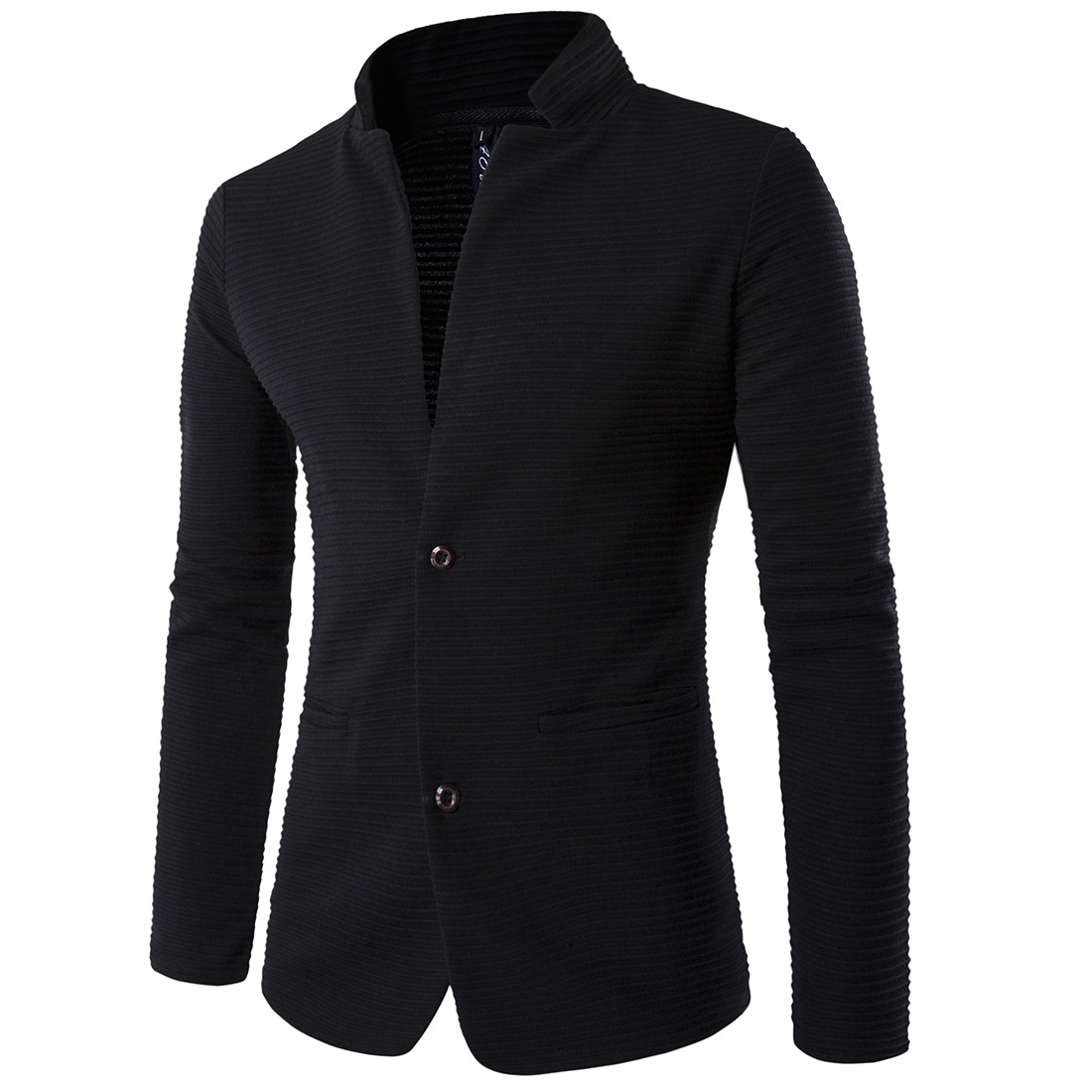 collarless suit jacket mens