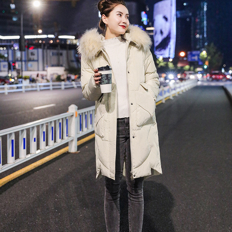 

Lucyever Parka Woman Winter Jacket Women Long Cotton Casual Fur Hooded Coats Women Thick Warm Parkas Female Overcoat Coat 2019, Beige