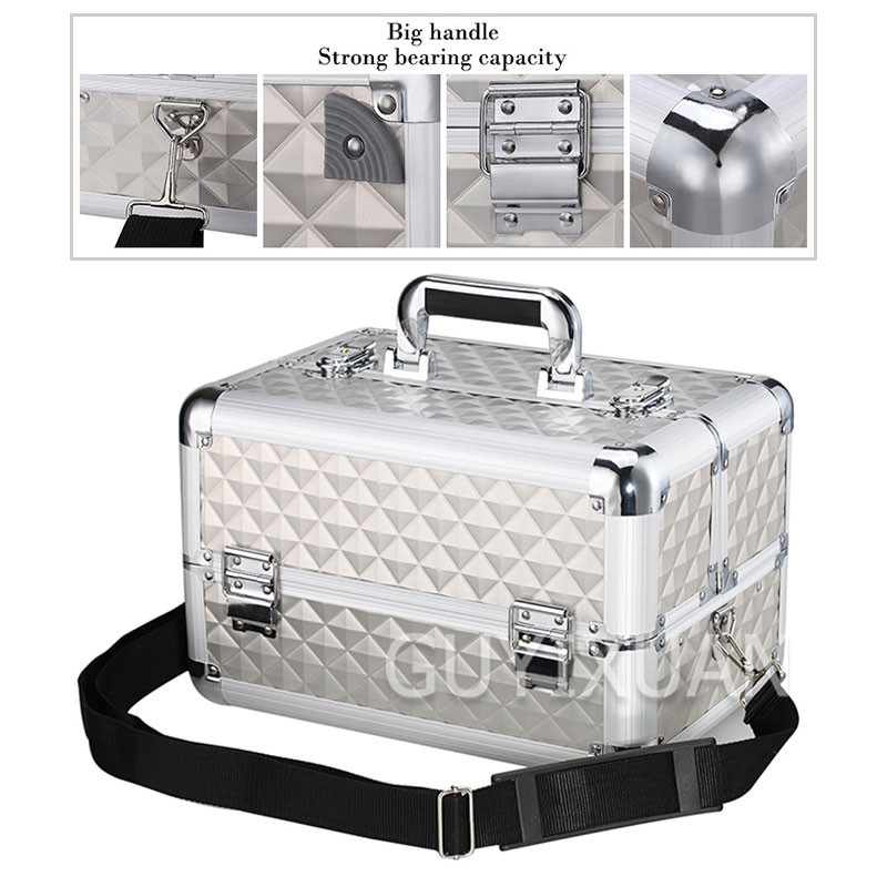 

Household plastic portable tool box Electrician multifunctional maintenance storage box Three-layer tool aluminum