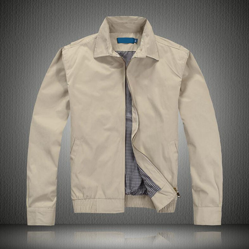 

Autumn Men's Jackets Hot Sale Solid Long Sleeve Men Stand Collar 3 Colors Cardigan Zipper Male Coats, Navy