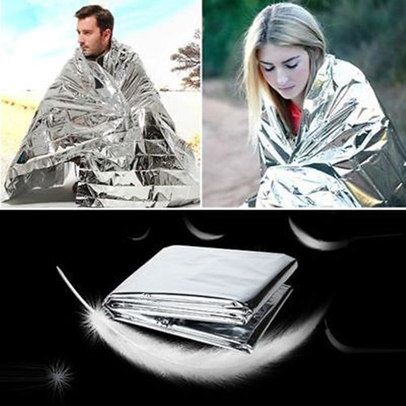

Outdoor Survival Emergency Rescue Warm Blanket Foldable Waterproof Heat Reflective Mylar Film Thermal