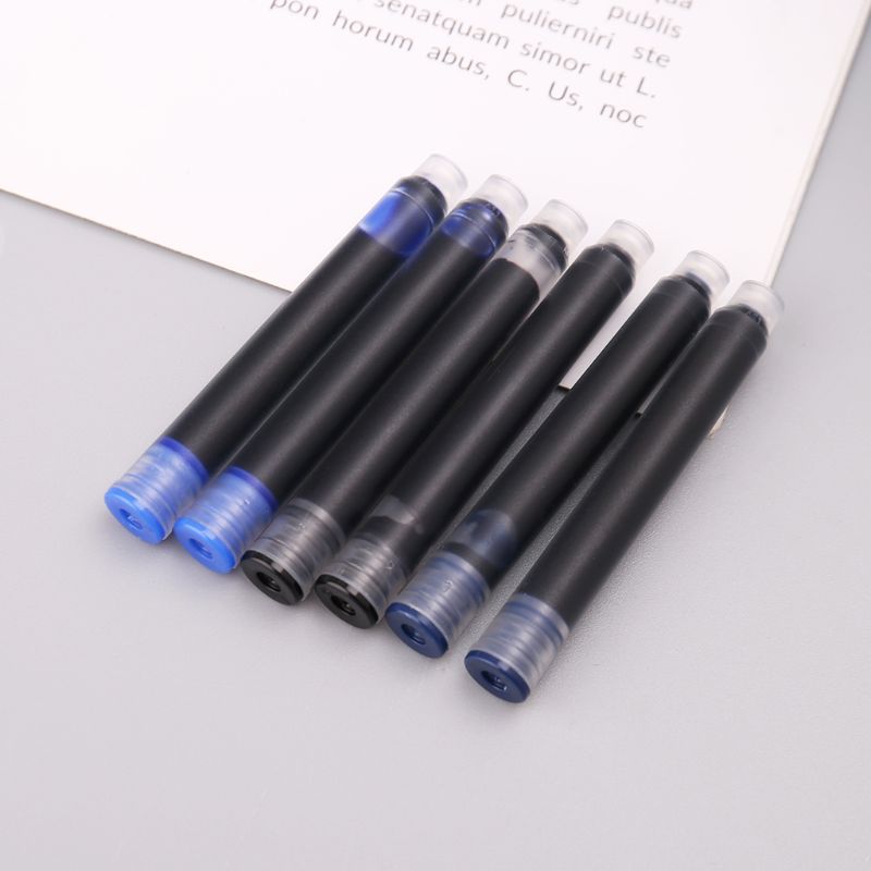 

100pcs Jinhao Universal Black Blue Fountain Pen Ink Sac Cartridges 2.6mm Refills School Office Stationery H7EC, Sky blue