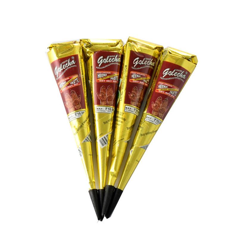 

Party Henna Temporary Tattoos Red Brown Color Wedding Natural Body Art Tattoos Paste Body Drawing Colorful Body Paint Tattoos Supplies