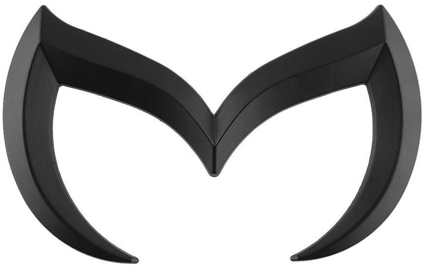 

Car Emblem For Mazda Metal Evil 'M' Rear Trunk Badge Decal Emblem 3 5 6 M3 M5 M6 Matte Black & Silver