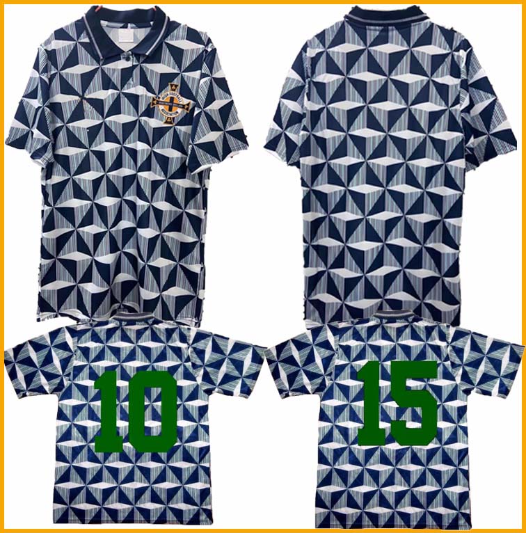 

1990 1992 Northern Ireland away soccer jersey 90 92 vintage Northern Ireland national classic old team football shirt, 1990/92