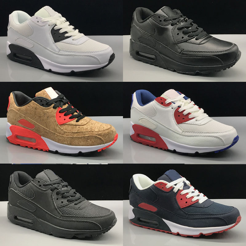

Hot selling classic 90 Men women Outdoor Shoes Black Red White Sports Trainer Cushion Surface Breathable Sports Shoes, As shown 10
