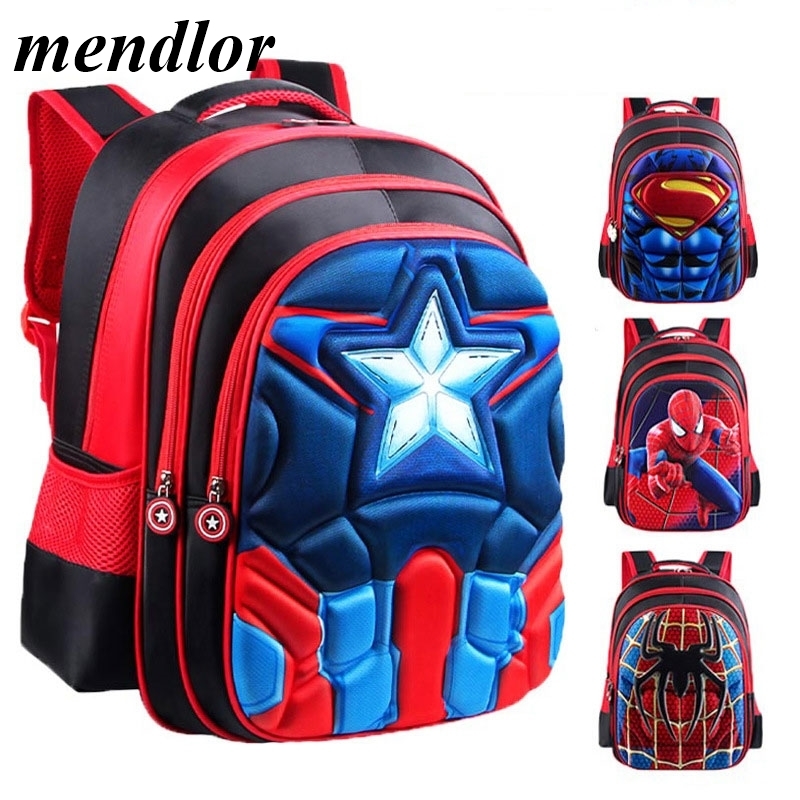 2019 Spider-Man Luminous Backpack Boys Girls School bag Leisure Travel Bag