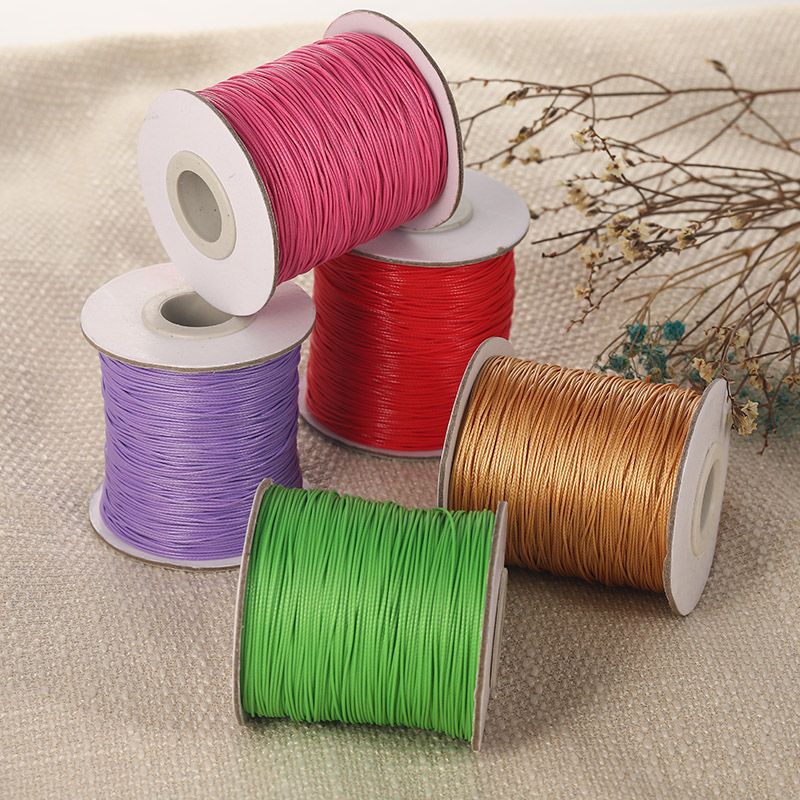 

90 Meter Wax Rope Blue Red Green 0.5MM Cord Thread Cord String Strap Ribbon Rope Tag Line For Bracelet DIY Jewelry Making Findings 2020
