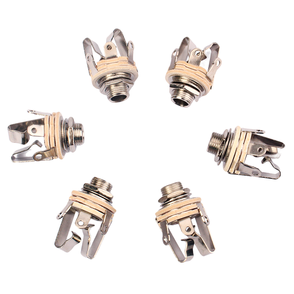 

6x Mono Input Stereo Output 6.35mm 1/4" Jack Socket for Electric Guitar Kits